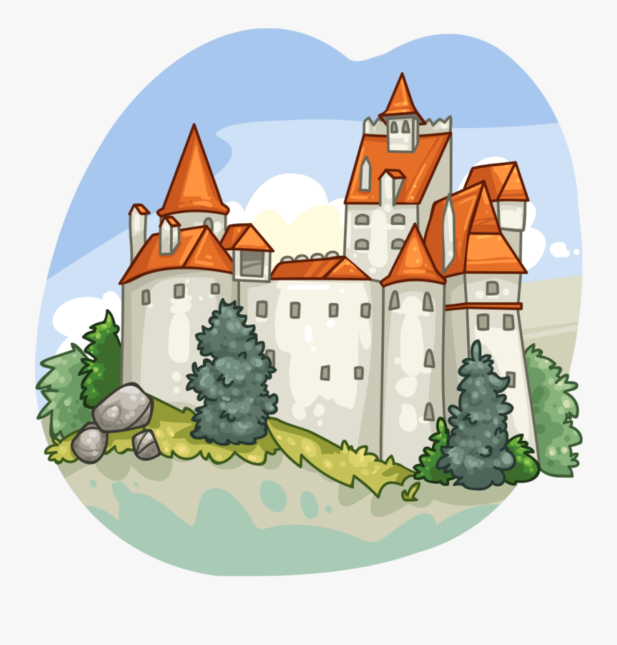 Clipart Castle Transylvania - Bran Castle Clipart, Transparent Clipart