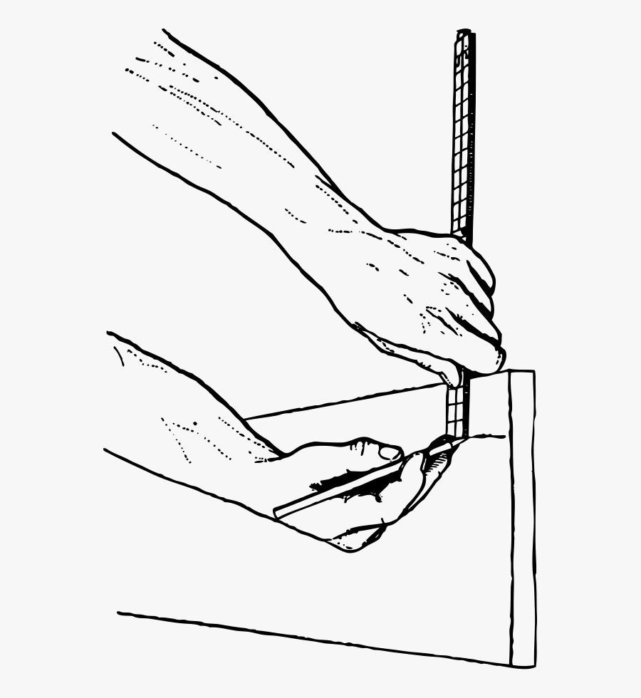 Measuring Mark Svg Clip Arts - Measurements Instrument In Hand Cartoon, Transparent Clipart