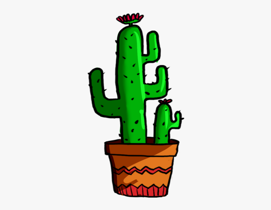 Green Plant Png And - Cactus Drawing Transparent Background, Transparent Clipart