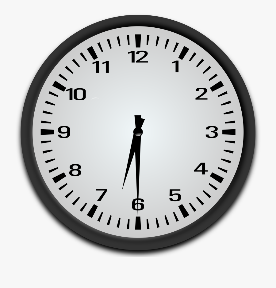 Clipart - Quarter To 5 Clock, Transparent Clipart