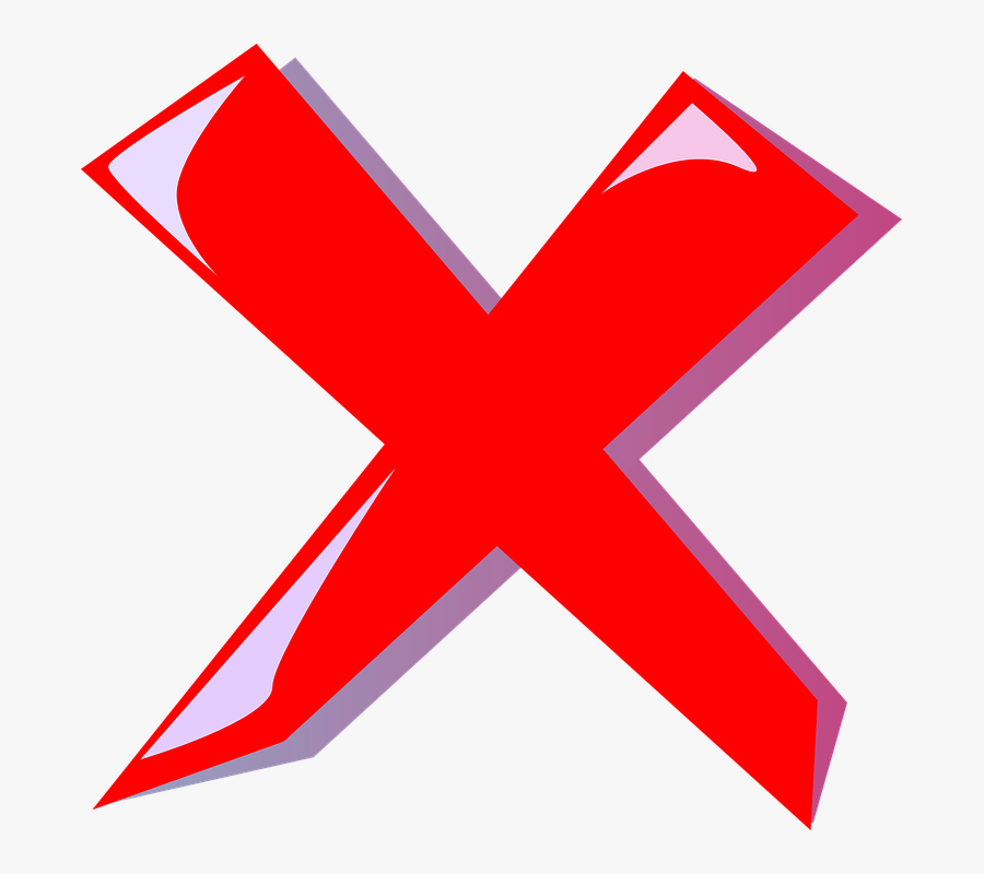 Cross Incorrect, Transparent Clipart