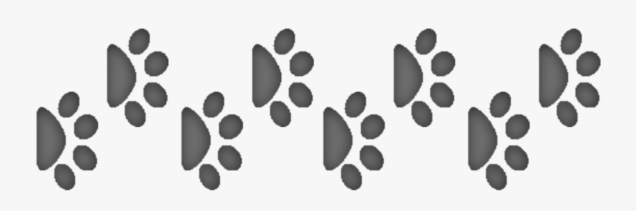 Paw Print Line Separator - Pink Paw Print Clip Art, Transparent Clipart