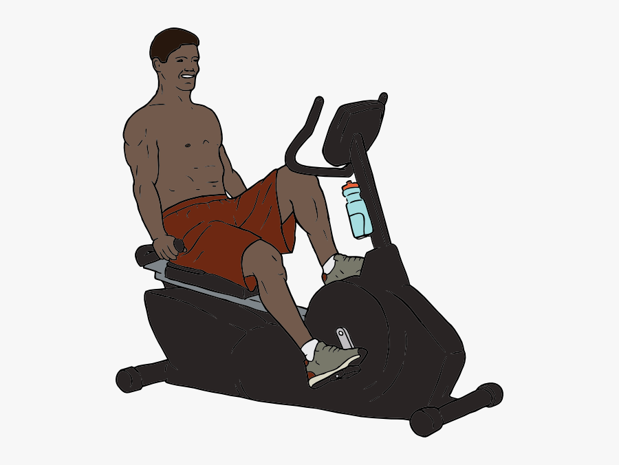 Exercise Bike Man Svg Clip Arts - Animated Gym Png, Transparent Clipart