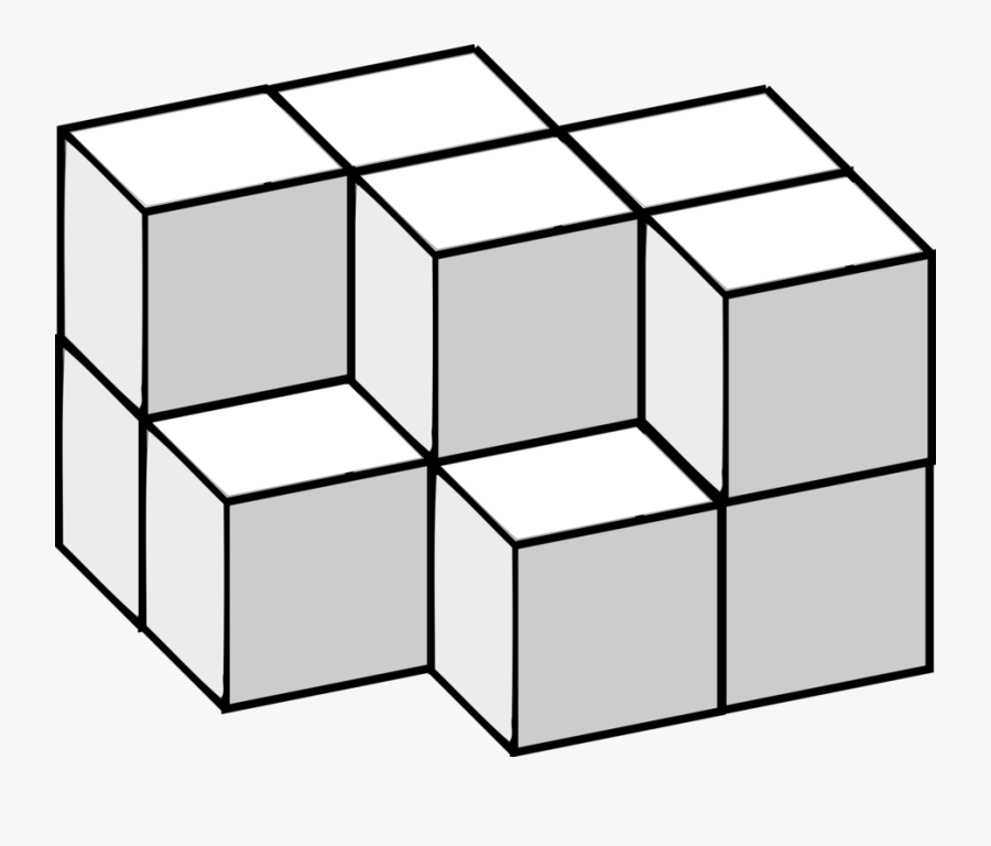 Three-dimensional Space Cube Line Computer Icons - Rubiks Cube Art Drawing, Transparent Clipart