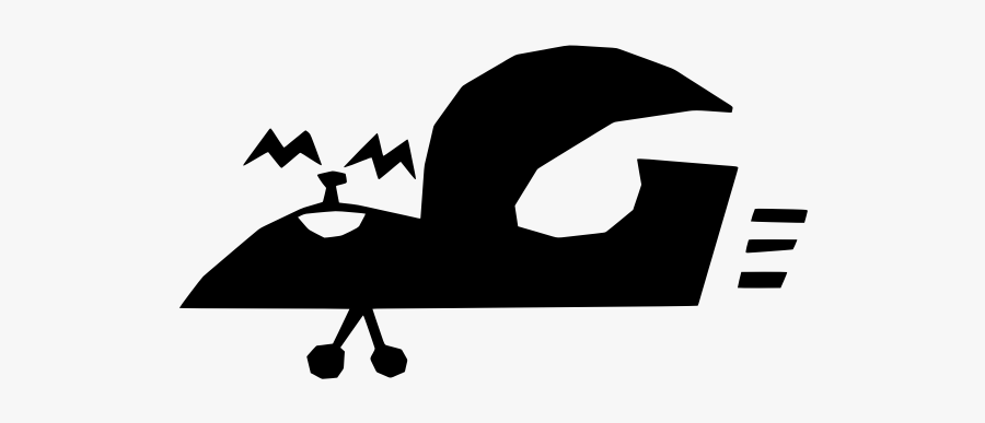 Retro Spaceship Vector Silhouette - Illustration, Transparent Clipart
