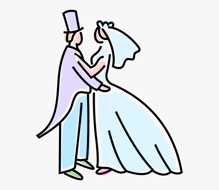 Day Bride And Embrace Vector Image Illustration Clipart, Transparent Clipart