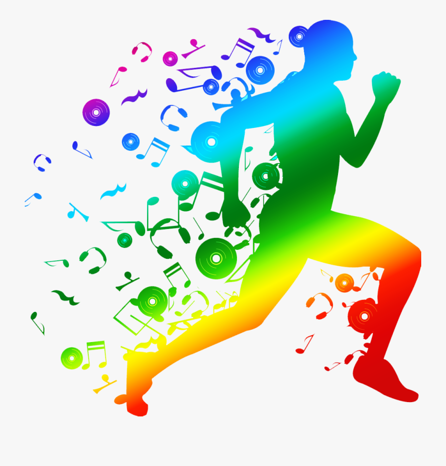 Music And Pa Announcing - Music And Running, Transparent Clipart