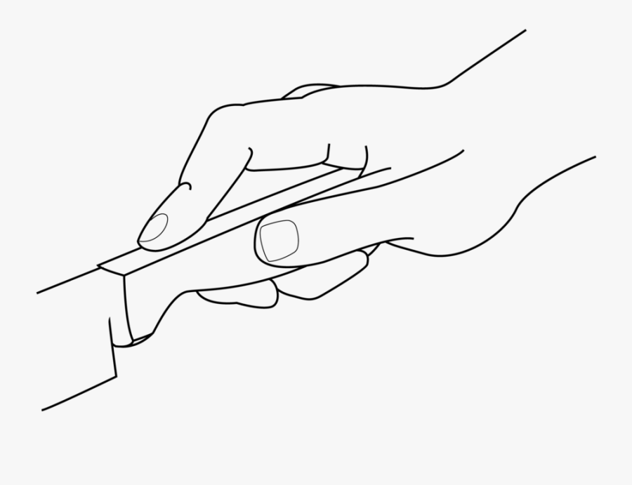 Transparent Hand Holding Knife Clipart - Hand, Transparent Clipart