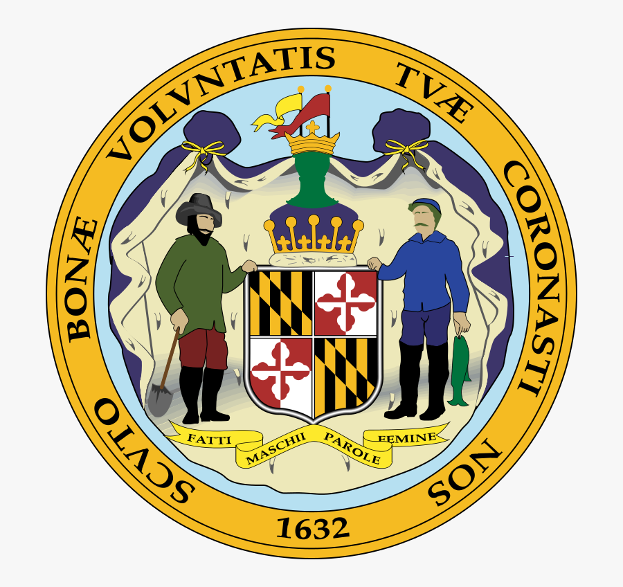 United States Clipart Strong State Government - Maryland State Seal, Transparent Clipart