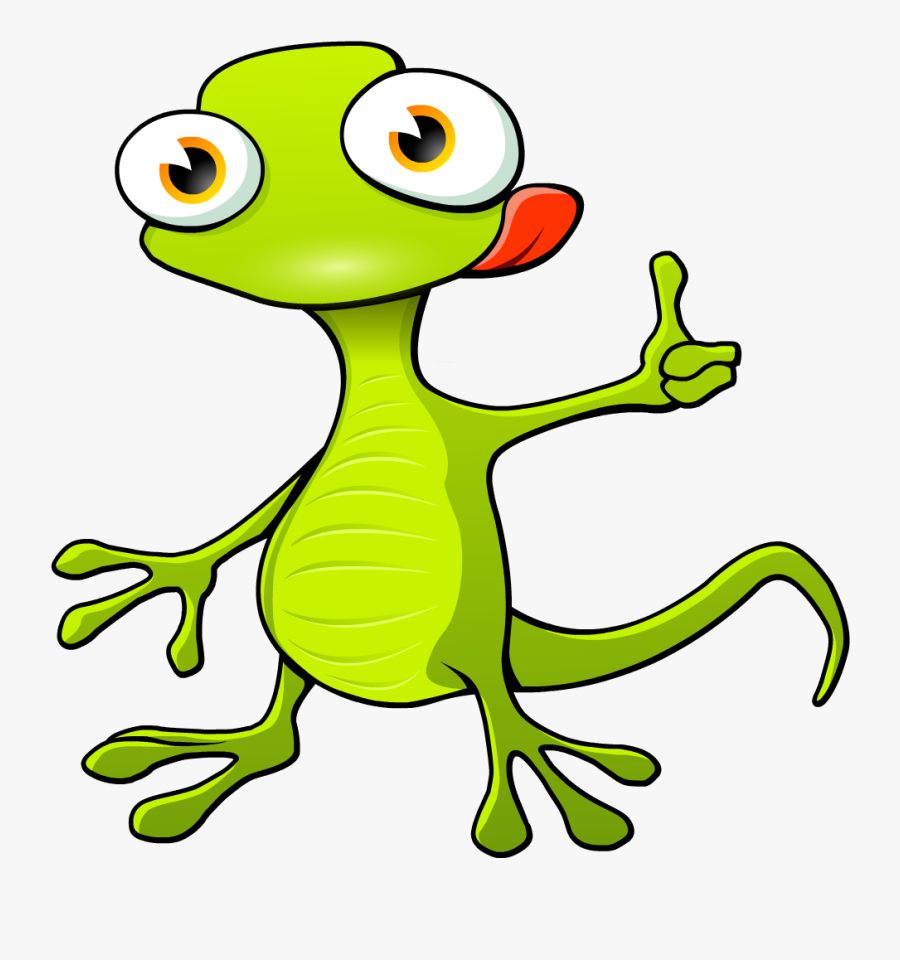 Transparent Gecko Clipart - Happy Gecko Cartoon, Transparent Clipart