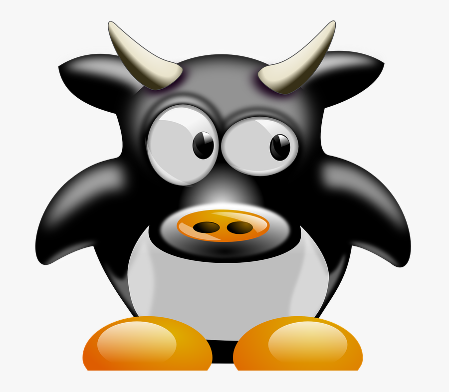 Penguin Bull, Transparent Clipart