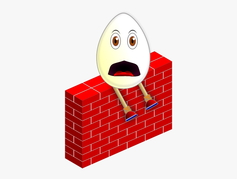 Humpty Dumpty On A Wall - Brick Wall 3d Png, Transparent Clipart