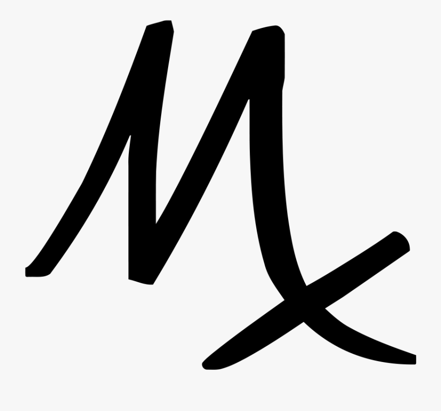 Mx, A Symbol For Minim In The Apothecaries - Mx Symbol, Transparent Clipart