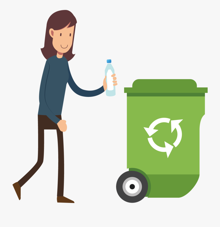 Transparent People Recycling Clipart - Man Throwing Rubbish Png, Transparent Clipart