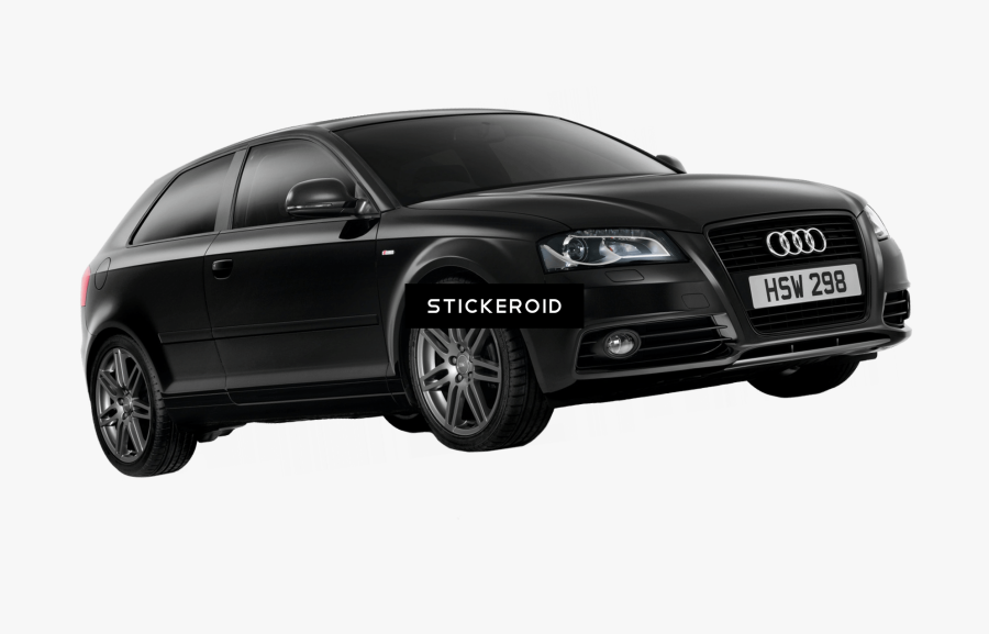 Transparent Front View Of Car Clipart - Audi A3 Black Edition, Transparent Clipart