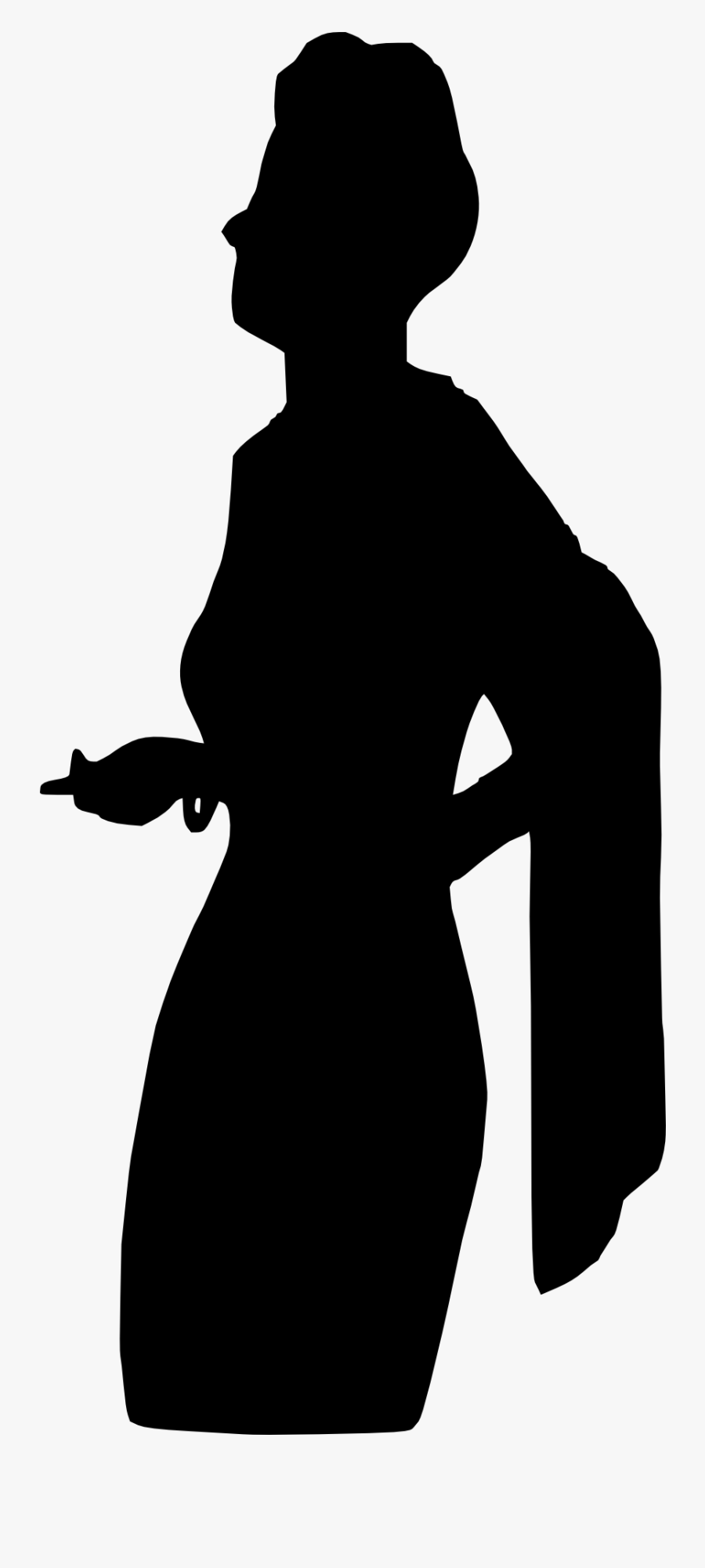 Old Woman Silhouette Png, Transparent Clipart