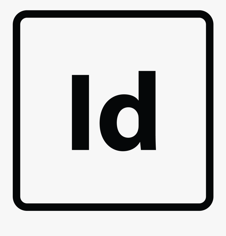 Adobe Indesign Icon - Indesign Logo Png Black And White, Transparent Clipart