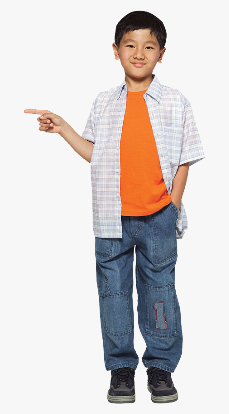 Asian Child Pointing Png Image - Child Transparent Background, Transparent Clipart