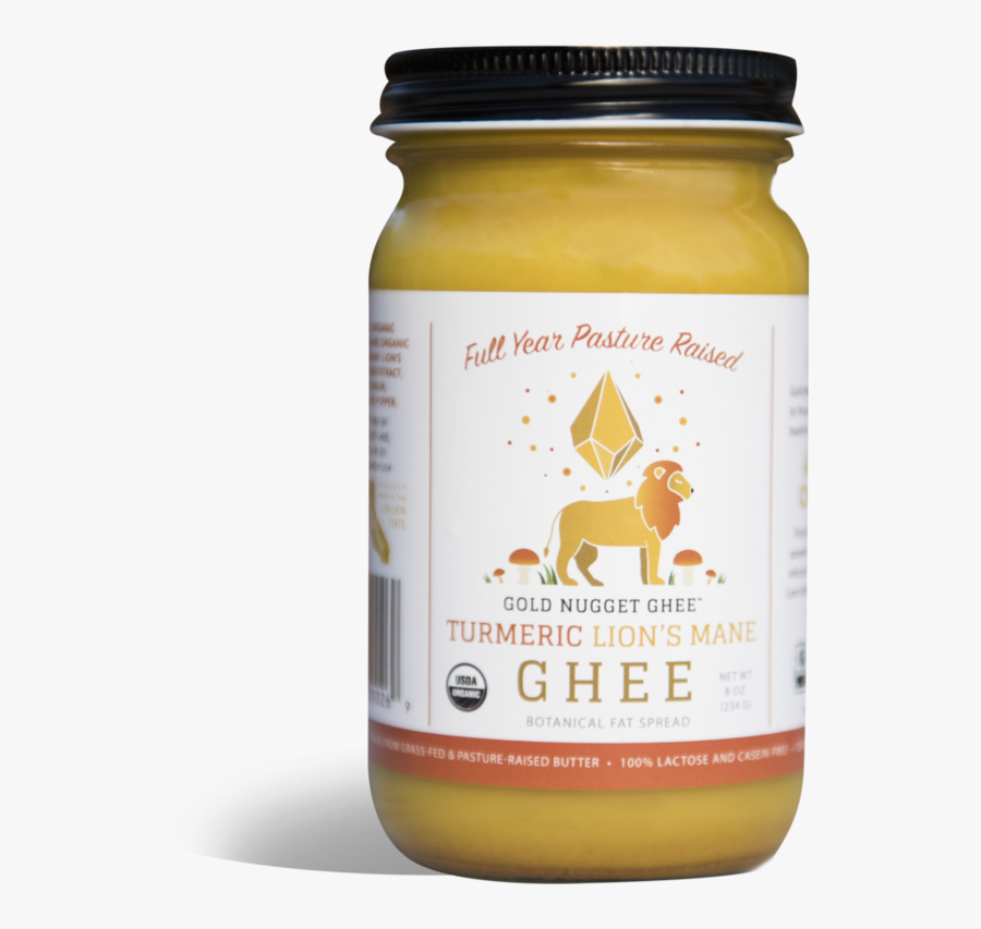 Tumeric Lion"s Mane Ghee - Gold Nugget Ghee Lion, Transparent Clipart