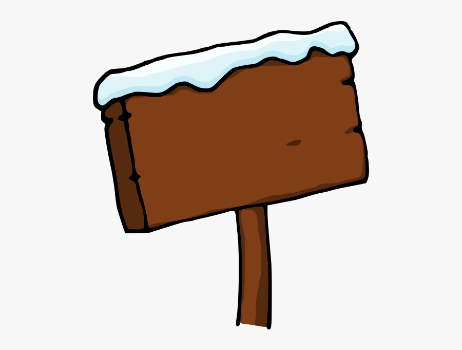Snowy Signboard - Sign Board Clip Art, Transparent Clipart