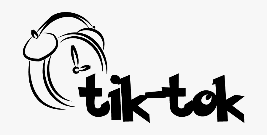 Tik Tok In Cartoon Logo, Transparent Clipart