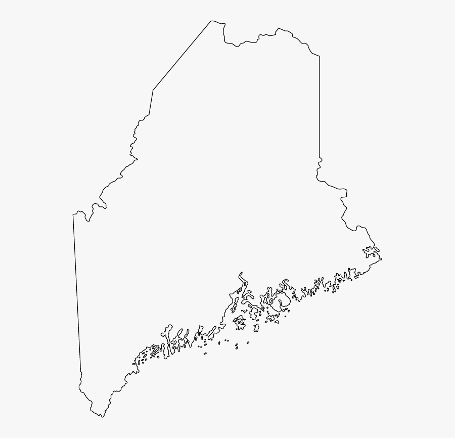 Outline Map Of Maine Clipart , Png Download - Outline Map Of Maine, Transparent Clipart