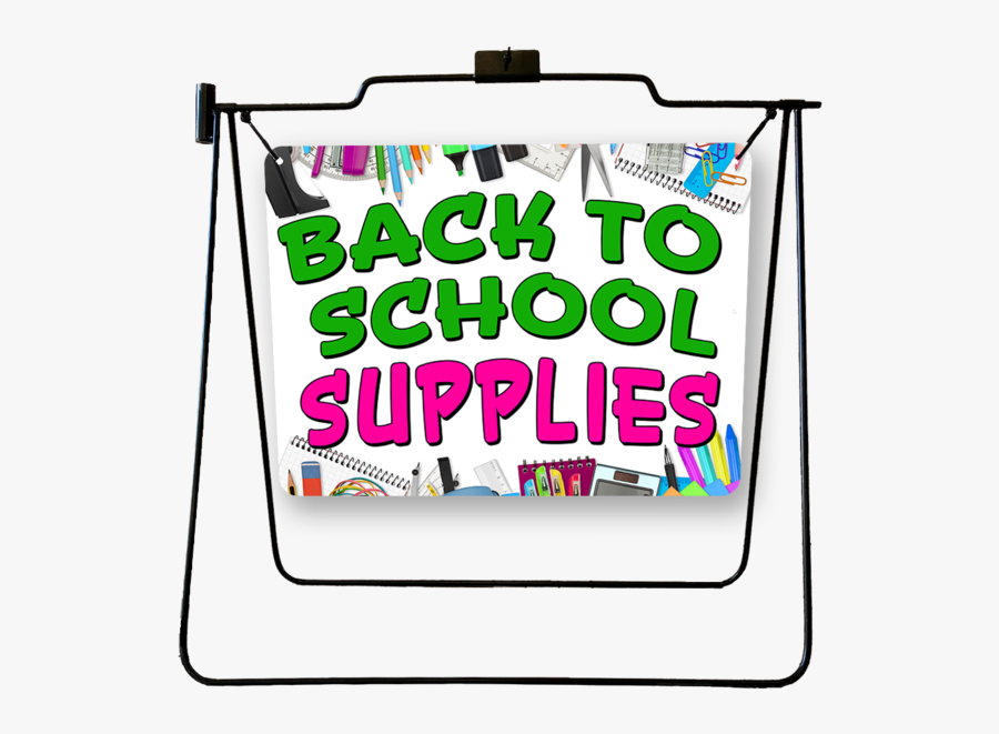 Back To School Supplies Inch Sign With Display Options, Transparent Clipart