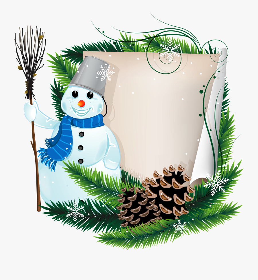 Scroll Paper Background Christmas, Transparent Clipart