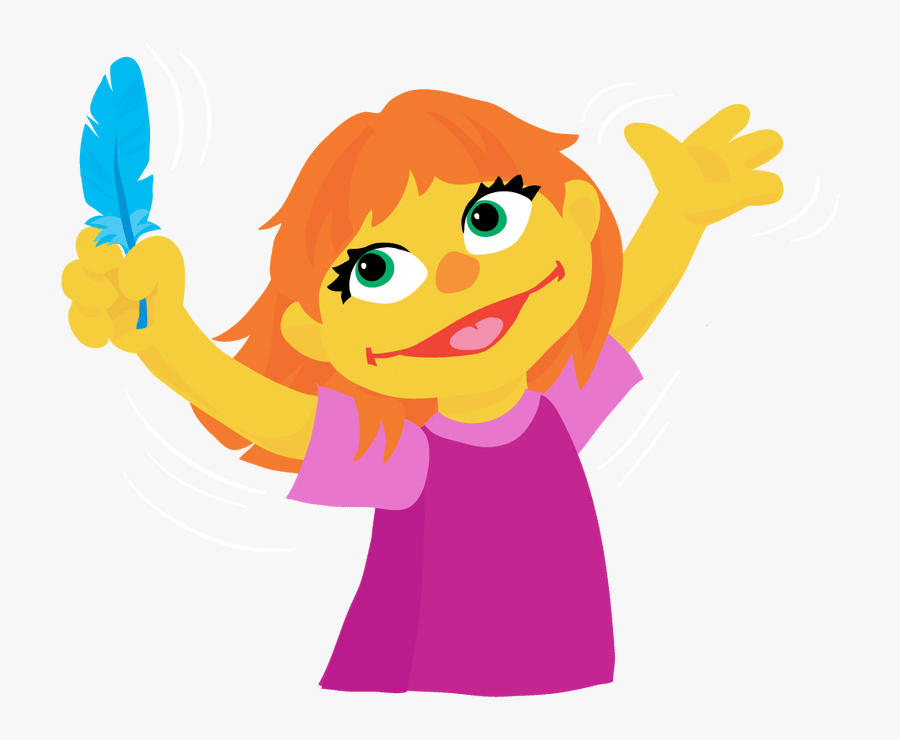 Julia - Julia Sesame Street Face, Transparent Clipart
