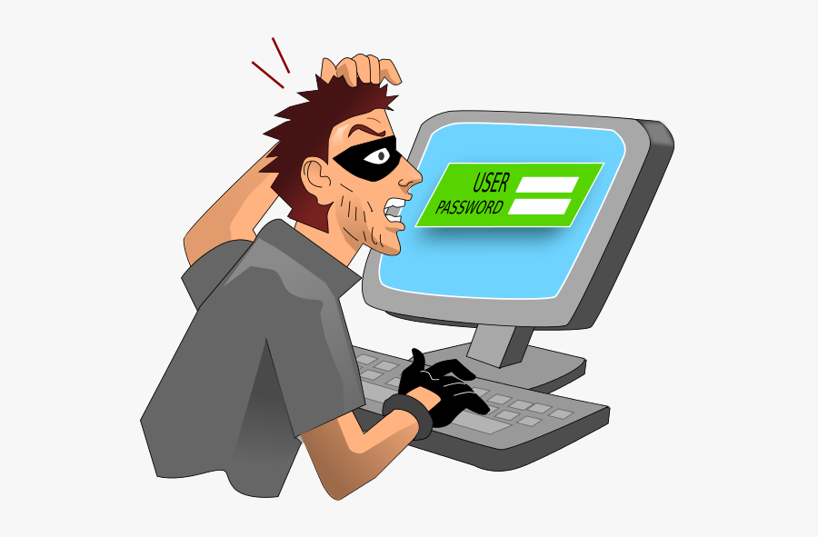 Hacker Thief Computer People Computers Computer - Threats In Media And Information, Transparent Clipart