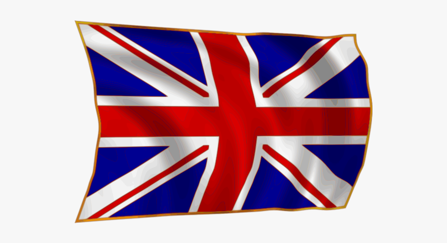 British Flag In Wind Vector Illustration - British Flag Transparent Background, Transparent Clipart