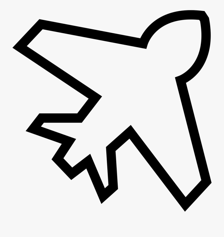 Airplane Outline - Plane Outline Png, Transparent Clipart