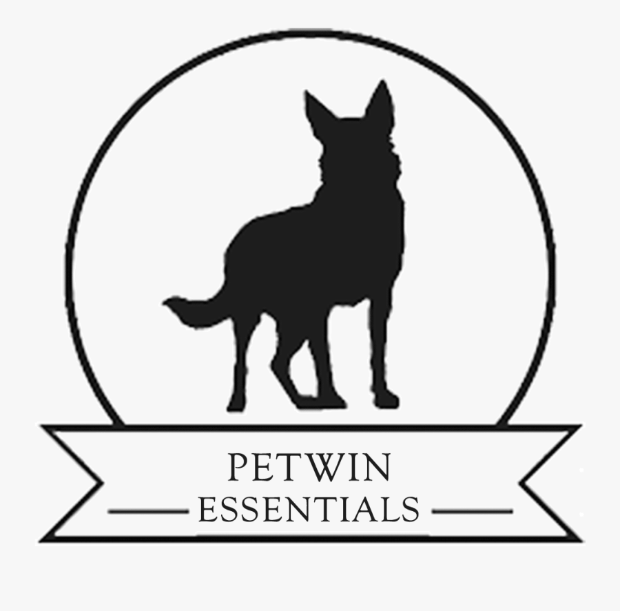 Petwin Pet Products Logo - German Shepherd Silhouette With Heart, Transparent Clipart