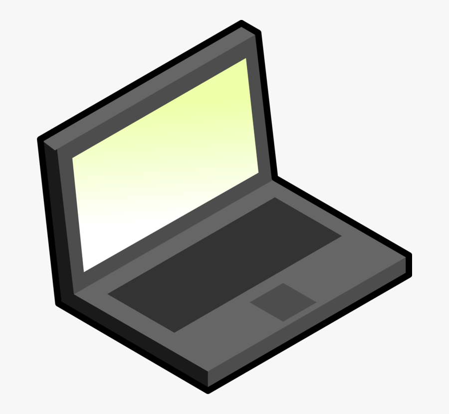 Simple Laptop Clip Art, Transparent Clipart