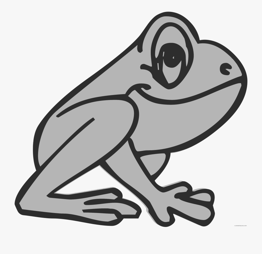 Frog Clipart Black And White - Frog Coloring Sheet Small, Transparent Clipart