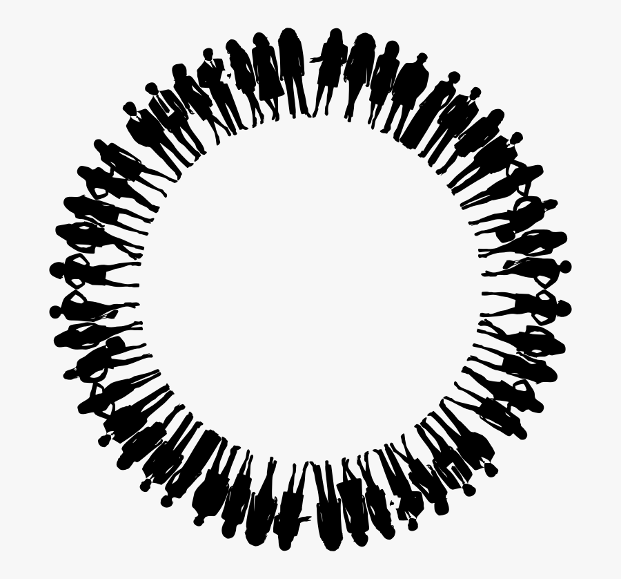 Silhouette Female Woman Clip Art - Black Women In A Circle, Transparent Clipart