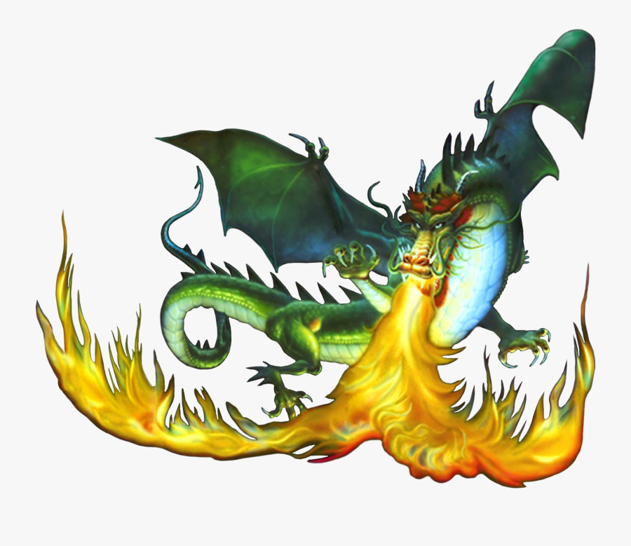 Fire Breathing Dragon Drawing, Transparent Clipart