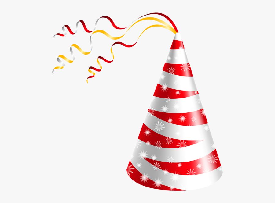 Streamers Clipart Party Hat - Happy Birthday Cap Png, Transparent Clipart