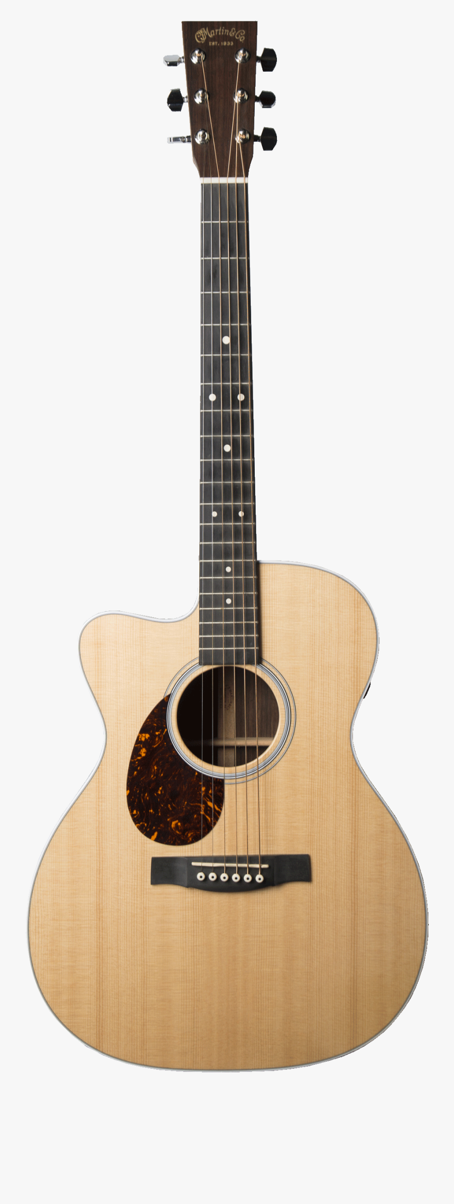 Transparent Acoustic Guitar Clipart - Parlor Guitar Slotted Headstock, Transparent Clipart