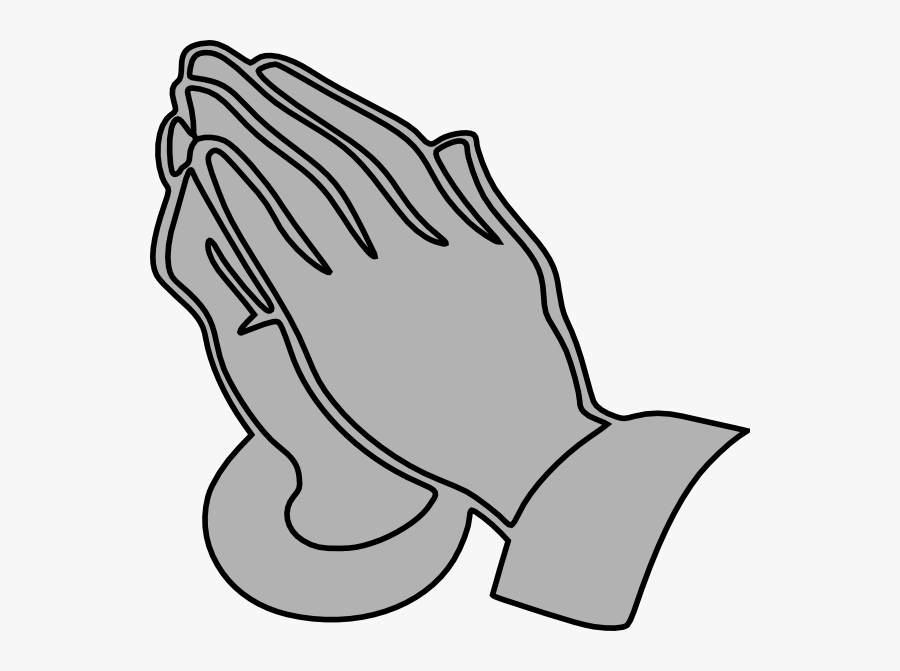Gray Praying Hands Clip Art At Clker - Praying Hands Clipart, Transparent Clipart