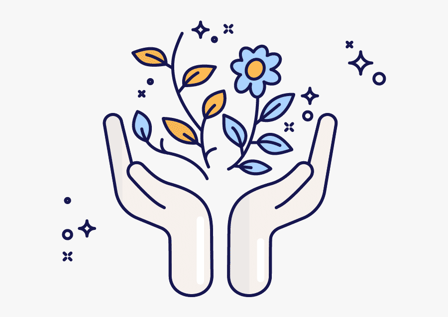 Open Hand Icon Png -icon Of Hands Open Cradling Growing - Hands And Plant Png, Transparent Clipart