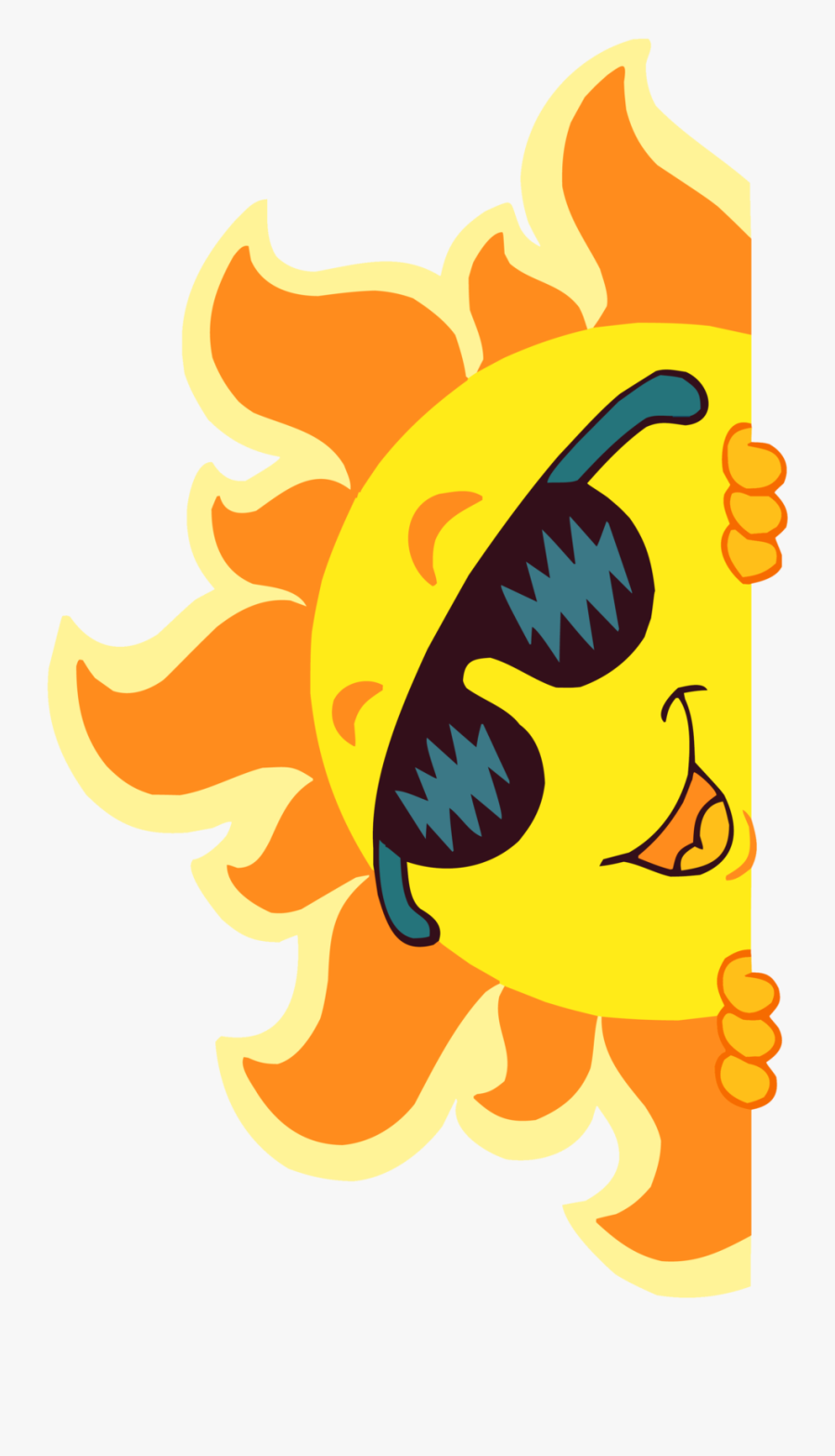 Transparent Smiling Sun Decoration Png Clipart Picture - Summer Free Clip Art, Transparent Clipart