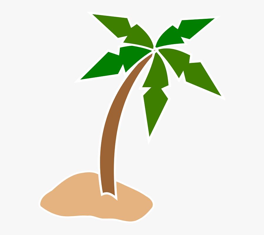 Tree Clipart Face - Coconut Tree Vector Png, Transparent Clipart