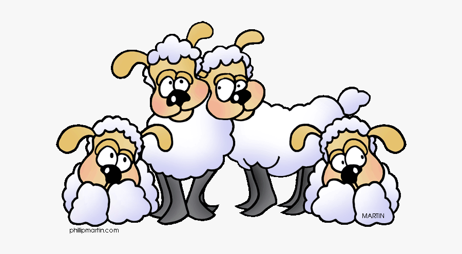 Lamb Clipart Three - Flock Of Sheeps Clipart, Transparent Clipart