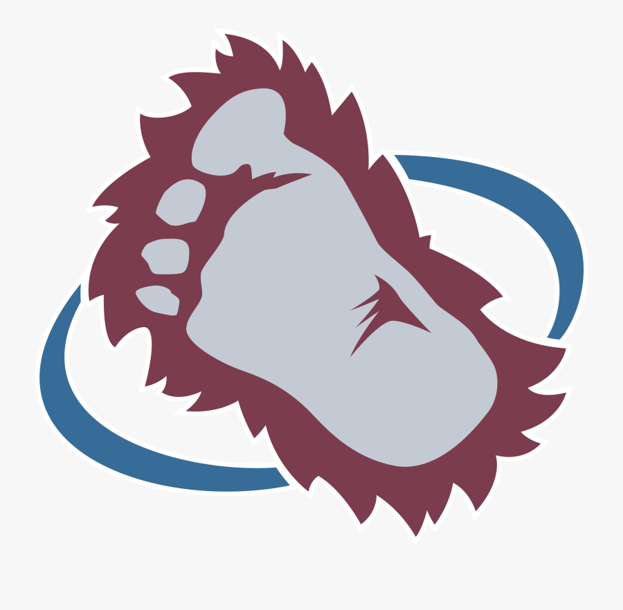 Avalanche Logo Png Transparent Vector Freebie Supply - Colorado Avalanche Yeti Foot, Transparent Clipart