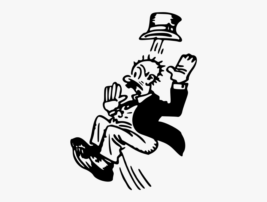 Man Receives A Fright - Clip Art, Transparent Clipart