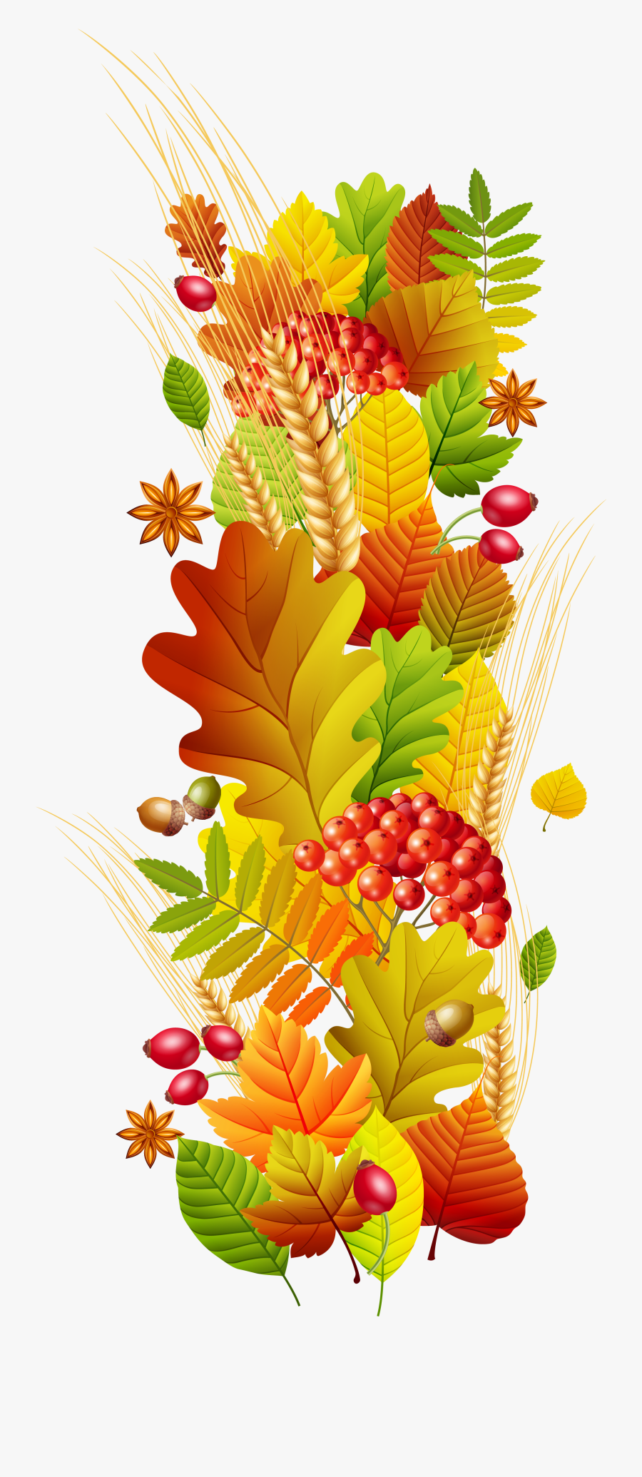 Autumn Season Floral Design Clip Art - Transparent Floral Clip Art, Transparent Clipart