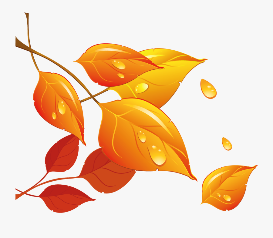 Transparent Fall Leaves Png Clipart Png Download - Fall Leaf Transparent Png Cartoon, Transparent Clipart