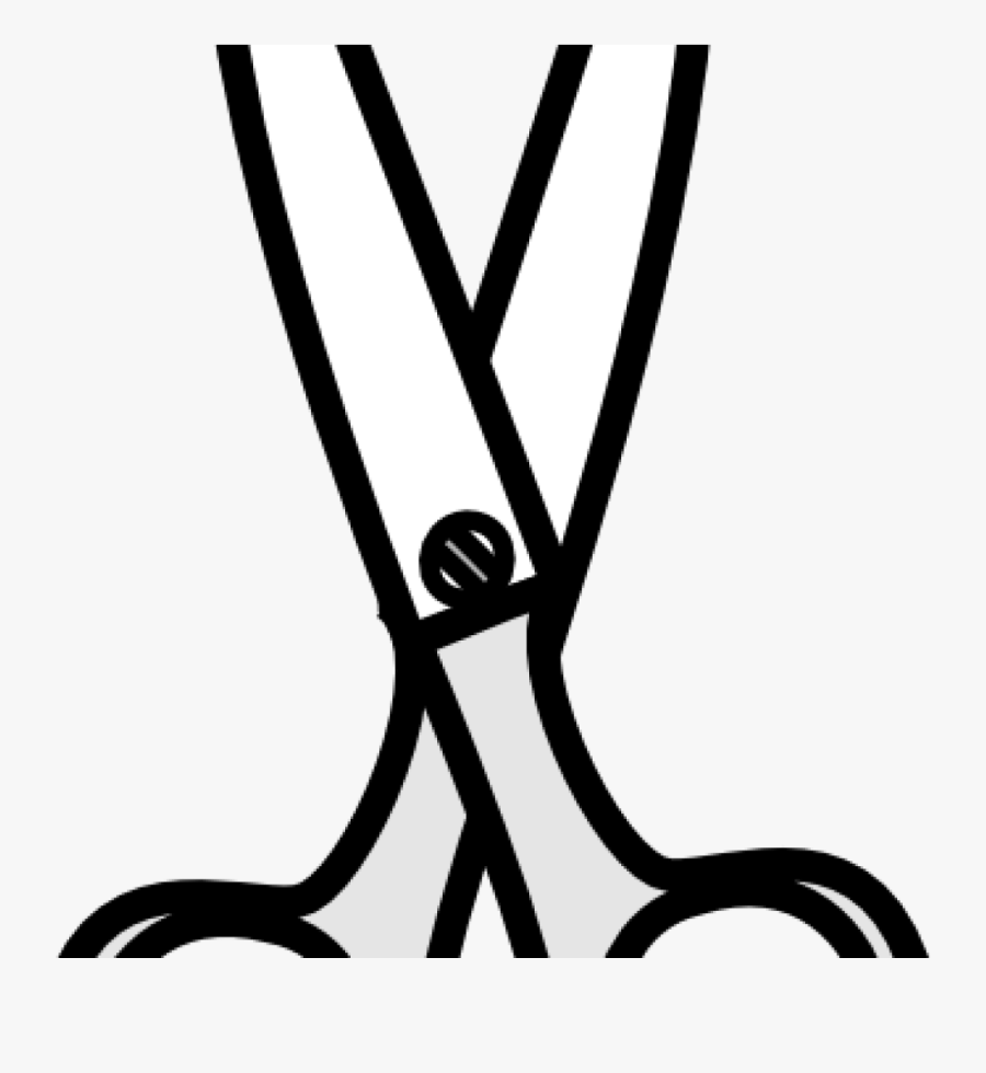 Scissors Clipart Black White Scissors Clip Art At Clker - White Scissors Png, Transparent Clipart