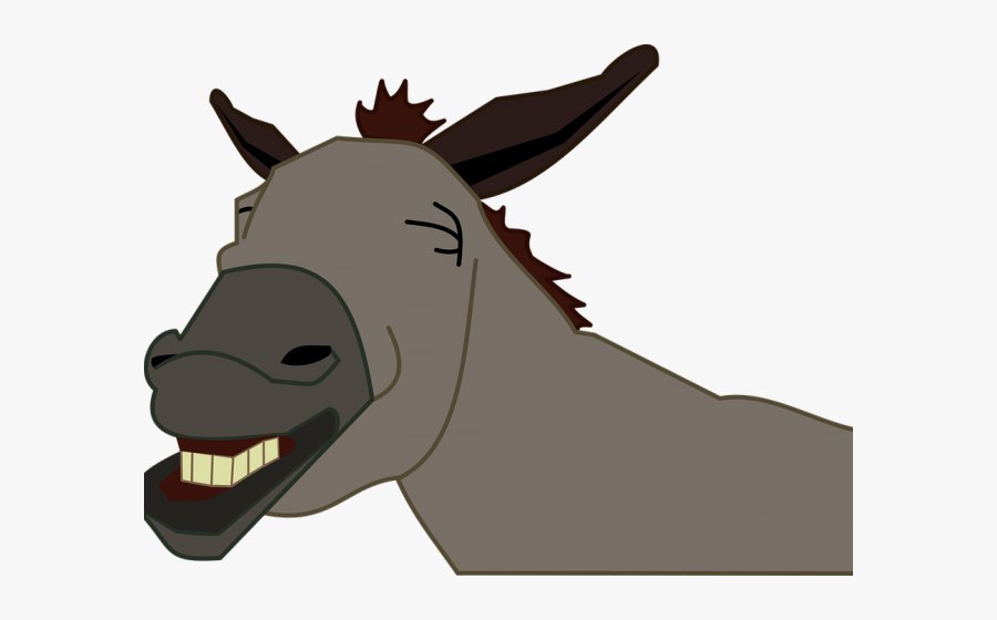 Jackass Clipart Mule Head - Transparent Funny Horse Cartoon, Transparent Clipart